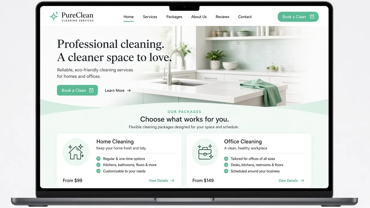 Website mockup cleaner
