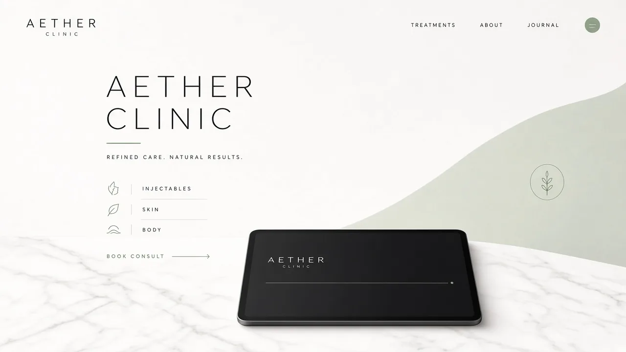 Website mockup medspa
