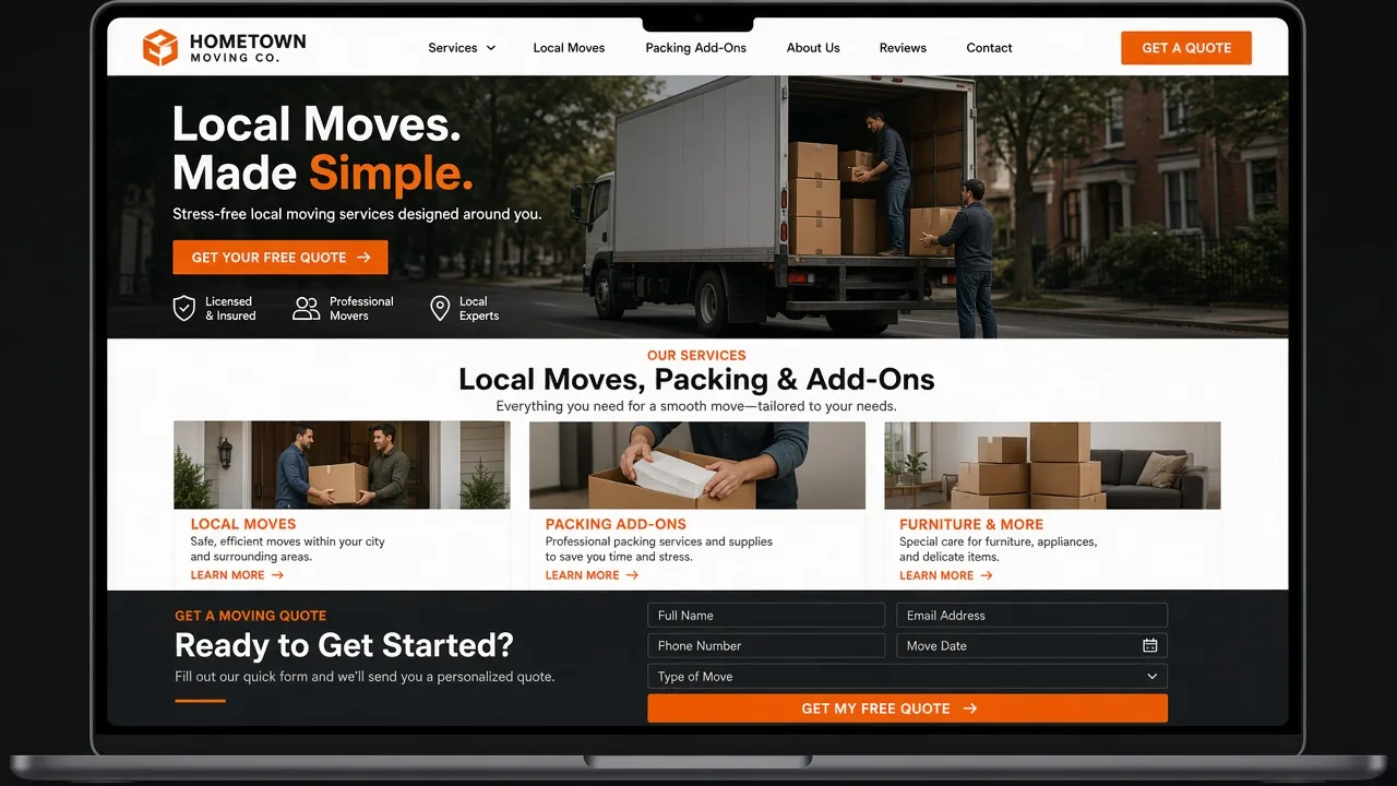 Website mockup mover